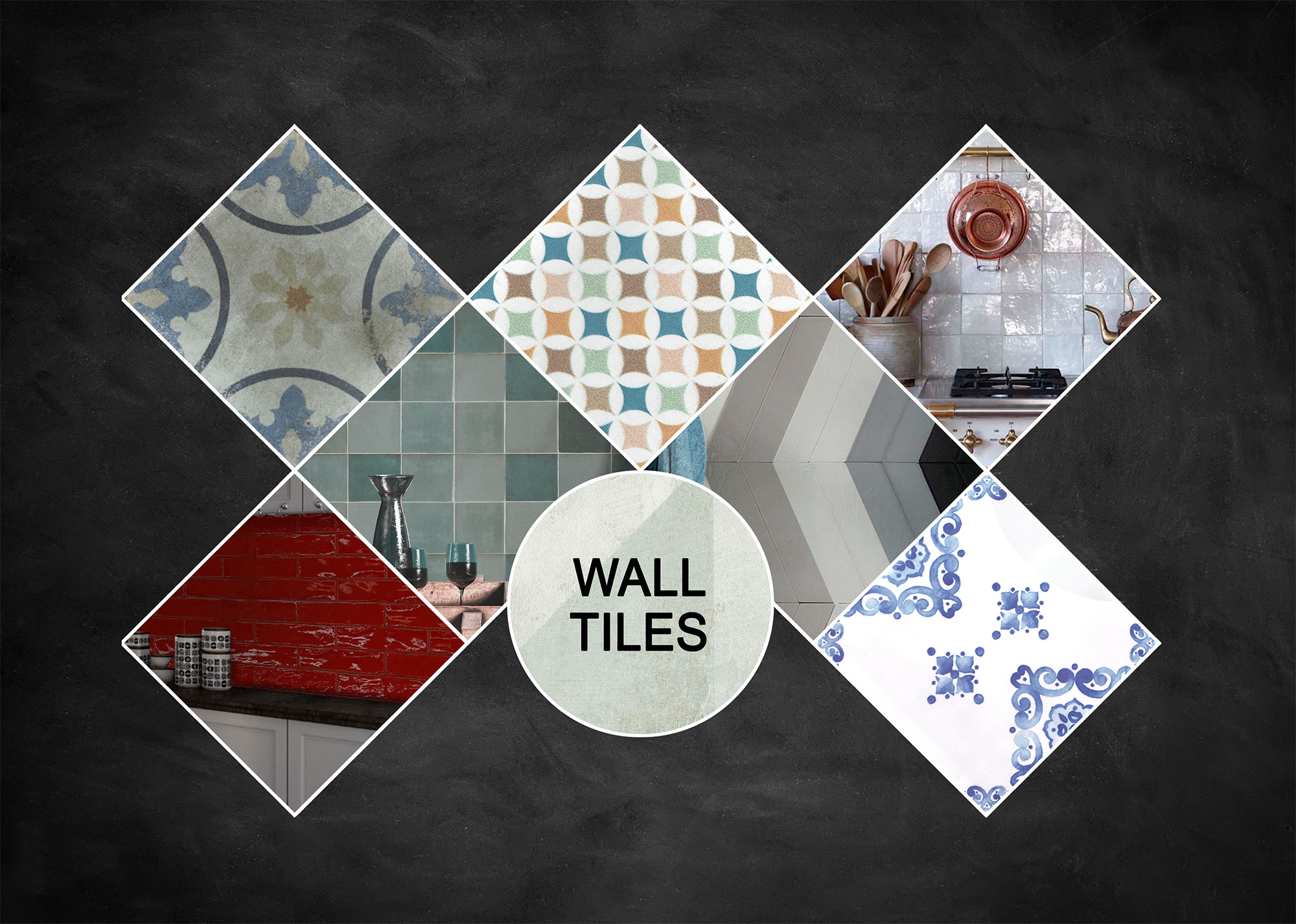 Small size wall tiles for bathrooms and kitchens - Made in Spain