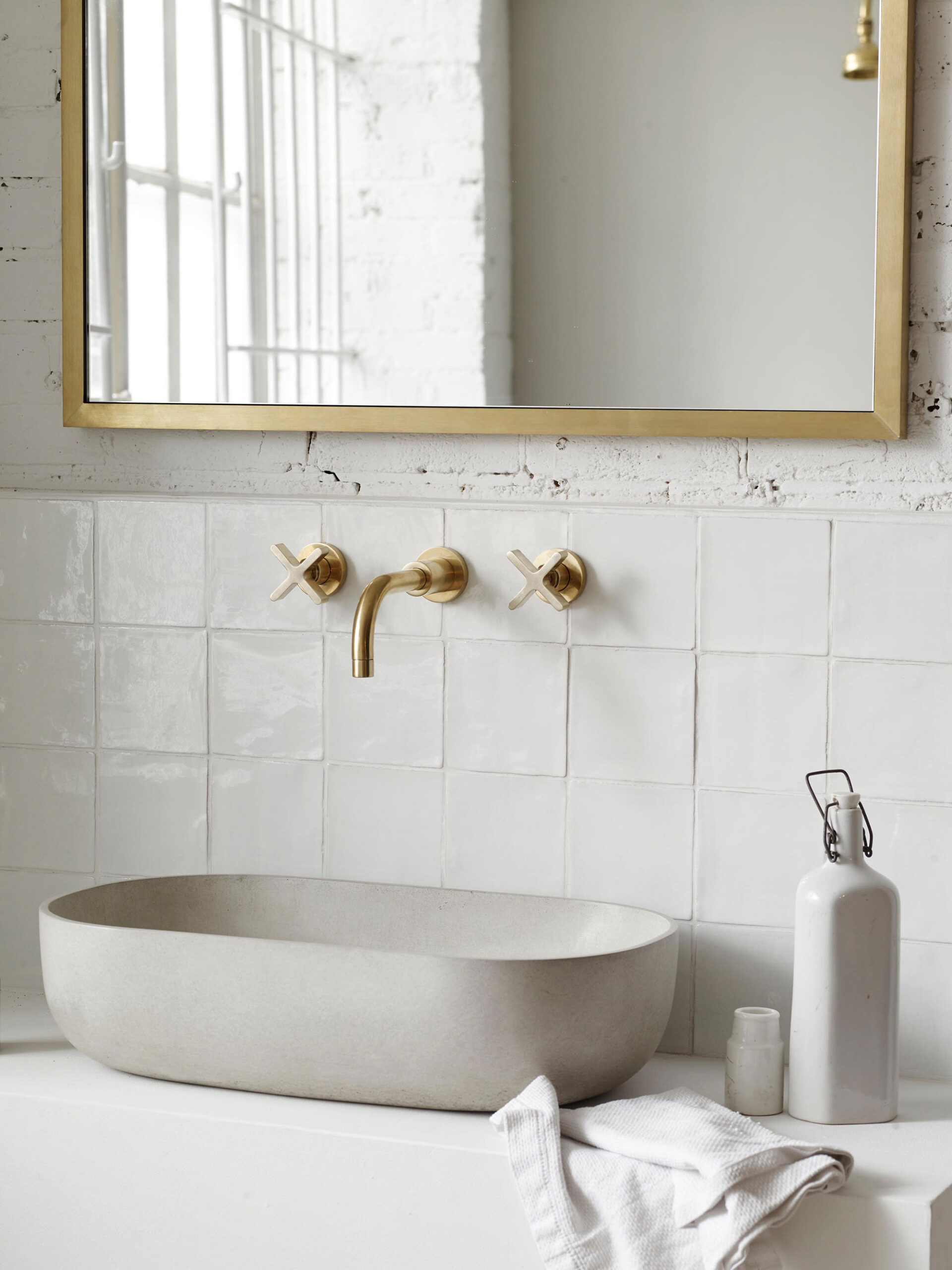 Ambiente SUITE azulejos blanco brillo 10x10 cm