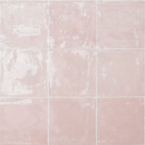Azulejos cuadrados rosa para baños y cocinas