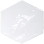 Azulejo hexagonal blanco 16x16 cm para baños y cocinas