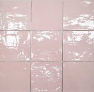 Azulejos cuadrados rosa para baños y cocinas