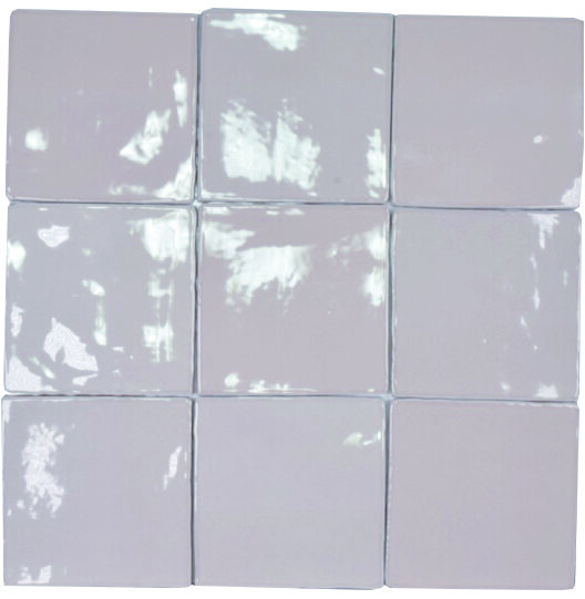 Azulejo formato pequeño cuadrado Color rosa Acabado brillo Zellige
