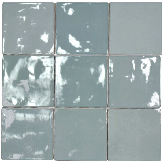 Azulejo formato pequeño cuadrado Color turquesa 10x10 cm