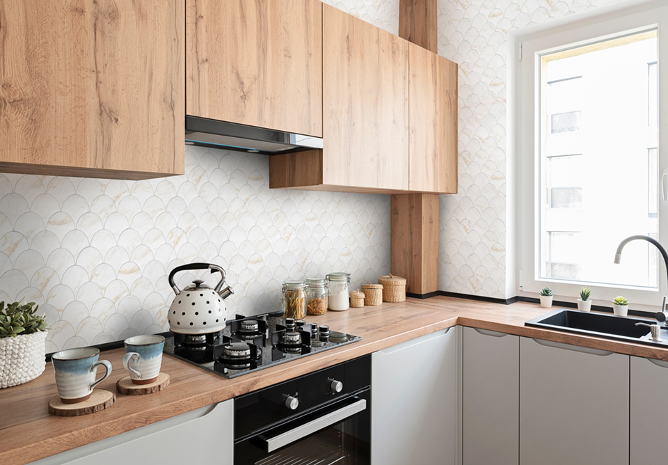 Revestimiento cerámico escama Mate Imitación mármol