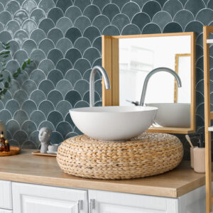 Ambiente azulejos escamas de pez