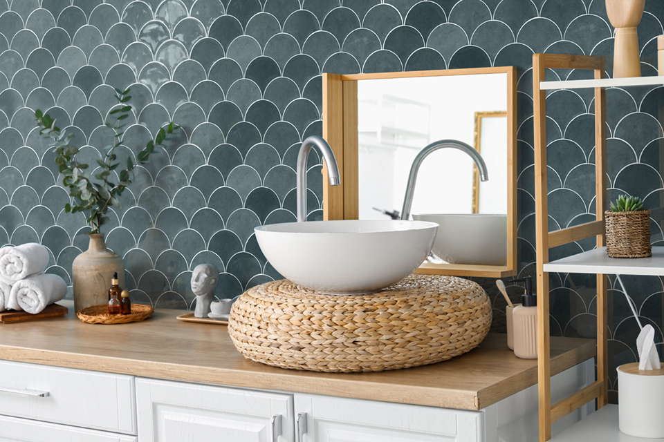 Ambiente azulejos escamas de pez